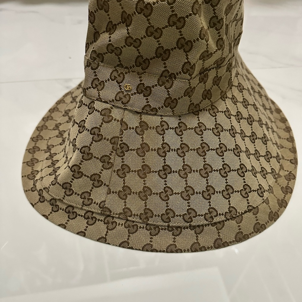 Gucci Beige GG Monogram Hat - Picture 2 of 6